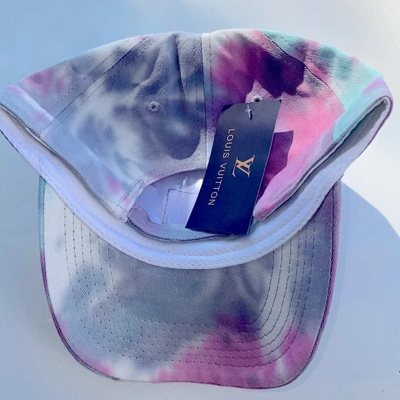 Hat, Up cycled, Hand Crafted, Patch, Tie Dye Hat, NWT, UNISEX! Lifes A Trip 6 Panel Hat (Black/Sage/ Dark Slate Tie Dye  main image 4